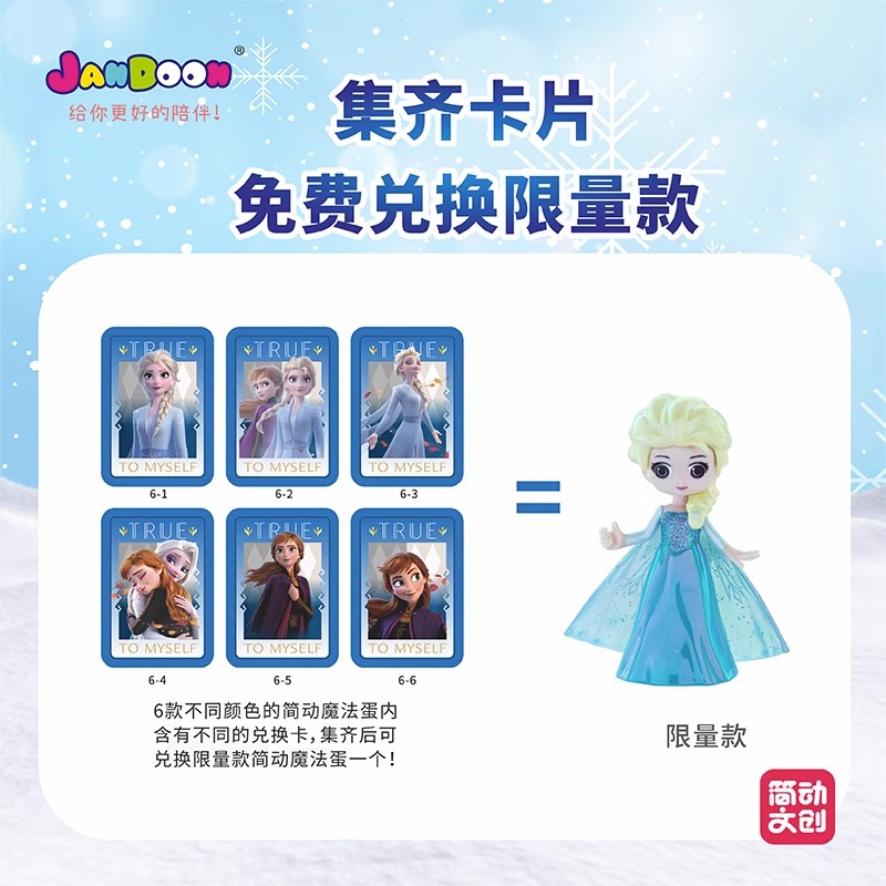 Simplified Magic Egg - Exclusive Edition of Disney Ice and Snow Mystery Blind Box for E-commerce